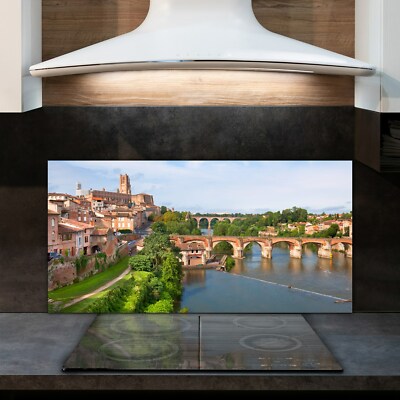 Spritzschutz Küchenrückwand auf ESG Glas 120x60 Blick auf die Albi Frankreich