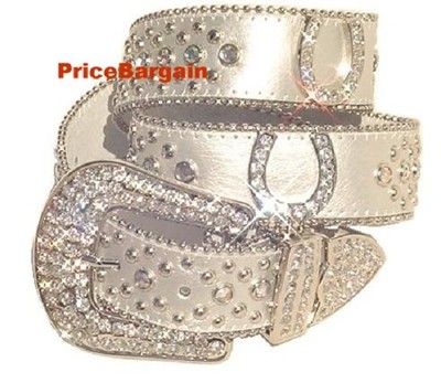 Western Rhinestone Crystal Bling Silver Horse Shoe Horseshoe  display picture 3
