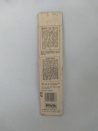 Irwin Speedbor 2000 5/8" Wood Boring Bit - Picture 2 of 2