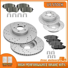 For Subaru XV Crosstrek Forester Front Rear Disc Brake Rotors&Ceramic Brake Pads