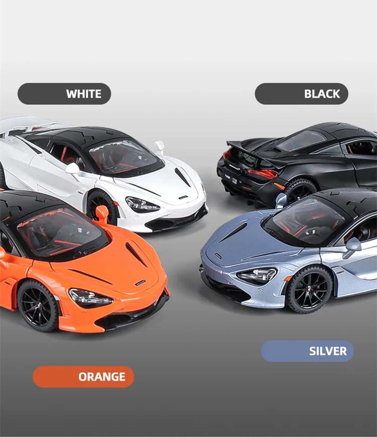 1:24 McLaren 720S Alloy Sports Car Model Diecast & Toy Vehicles Metal Gift Kids
