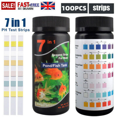 100X 7 in 1 PH Test Fisch Tank Wasser Tropical Aquarium Teich Wasser Teststreife