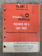 Vintage Original 1968 Delco Remy Car & Truck parts catalog Volume 2