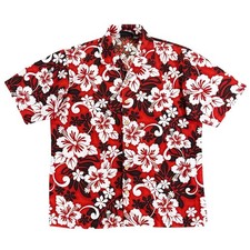 Vintage 90  s ODO Hawaiian Button Shirt Men  s M Oversized Hibiscus Floral Print