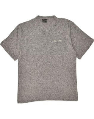 CHAMPION Mens T-Shirt Top Medium Grey Flecked Cotton AI44