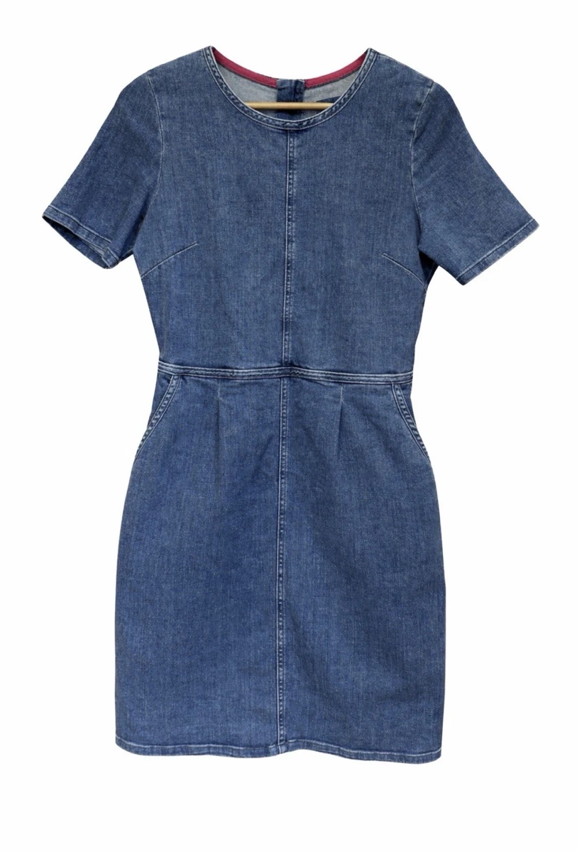 white christmas dresses PHOEBE Denim Dungaree Girls Dress | Joules main image 1