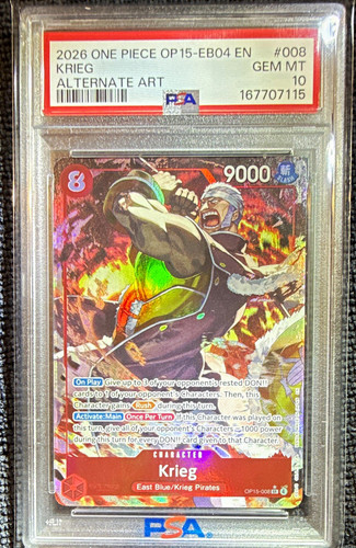 Krieg (Alternate Art) graded PSA 10 for sale on eBay