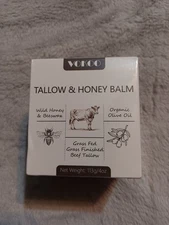 Beef Tallow for Skin (4 OZ), Organic Beef Tallow and Honey Balm, Grass Fed Beef