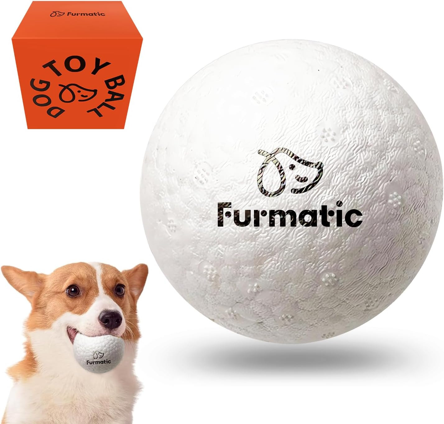 Dog Toys for Aggressive Chewers, Indestructible and Large, White/Black