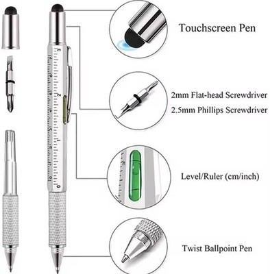 Multifunktionswerkzeug Kugelschreiber Schraubendreher Lineal Bildschirm Stylus Wasserwaage