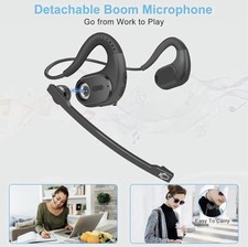 Wireless Headphones Headset Detachable Microphone Bluetooth 5.3 Noise Cancelling
