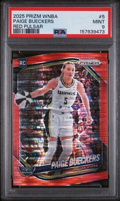2025 PANINI PRIZM WNBA RED PULSAR #5 PAIGE BUECKERS 016/299 PSA 9