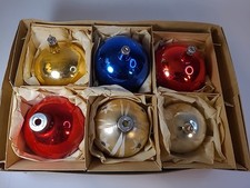 Mixed Lot 6 Large 3  Mercury Glass Vintage Ornaments USA Poland Germany Austria