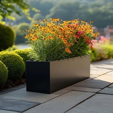 Zinc Galvanised Trough Planter | No Assembly Needed | Lightweight | 4+ Sizes