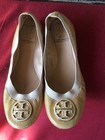 Tory Burch Caroline Patent Leather Ballerina Flats Shoes Nude Beige Size 7.5 M — photo 2