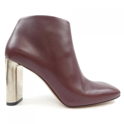 CELINE Boots Women's Size 39 Red Leather