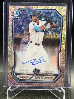Andrew Salas 2026 Bowman Chrome Mega Mojo Refractor Auto #BMA-AS - Marlins