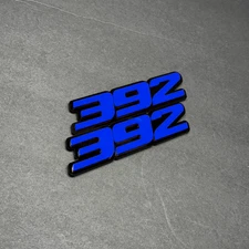 392 Car Emblems 2x BLUE Black 392 Side Car Fender Badges 3D for 392 MULTICOLOR