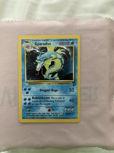 Pokémon Gyarados Holo Rare Card 7/130 Base Set 2