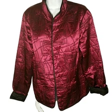 Mark Singer Burgundy Silk Jacket. L