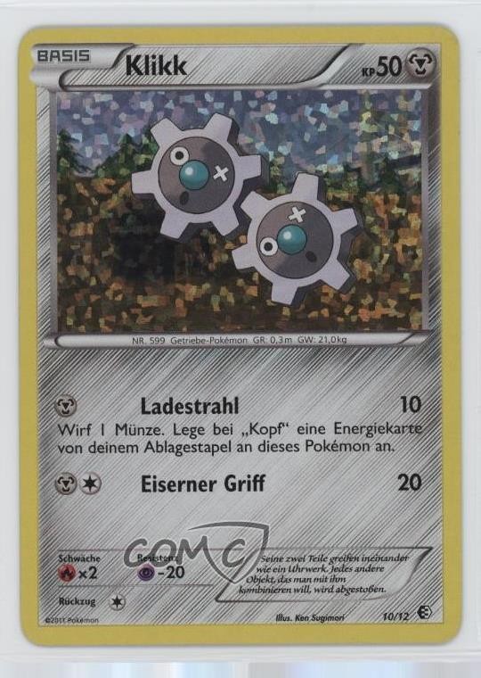 Klink German Pokemon McDonald's Collection Happy Meal Promo #10