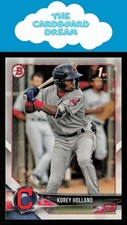 Korey Holland 2018 Bowman Draft #BD-89 1st Bowman Cleveland Indians