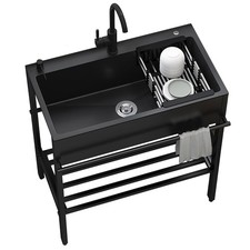 Stainless Steel Utility Sinks,31.5x17.7x33.9" Laundry Sinks Utility Tubs with...