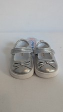 Carter's Missie Silver Shoes Size 4 Brand New with Tags Girls Straps
