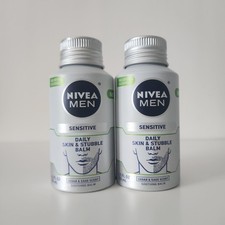 2 Nivea Men Sensitive Daily Skin Stubble Balm Cedar Sage Scent 4.2 Oz