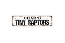 Custom Tiny Raptors Chicken Coop  Door Name Sign