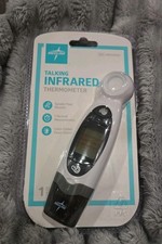 MEDLINE Talking Infrared Thermometer Speaks Results Color Coded Fever Alarm NIP