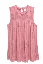 No Boundaries Rose Pink Lace Sleeveless Dress Keyhole Back Plus Size 3XL (21)