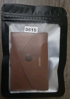 Vintage Cowhide Leather Key Case Holder 4-Hook Snap Wallet Brown