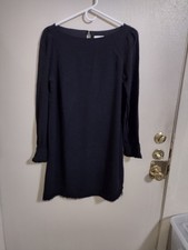Kate Spade Size 8 Little Black Dress Pullover Long Sleeve Lined EUC