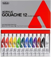 HOLBEIN ACRYLIC GOUACHE Opaque Matte Color Set of 12 Color Series D981 New