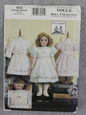 Vogue Doll Collection Pattern 612 Teresa Layman 18" Heirloom Doll Clothes Uncut