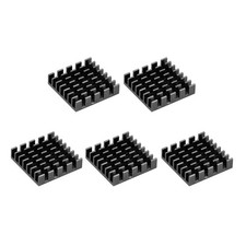 Electronic Radiators Heatsink for MOS GPU IC Chip Black 22 x 22 x 6 mm 5pcs