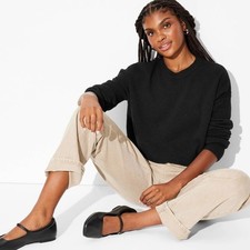 Women's Crewneck Pullover Sweater - Wild Fable Black Small
