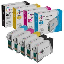 LD Replacement Ink Cartridge Replacement for Epson 68 69 2 Black, 1 Cyan,