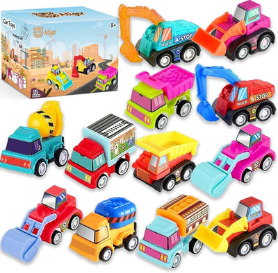 New 12 Pcs Pull Back Cars Toys Vehicles Set Kids Gift Fast Shipping
