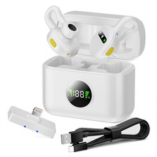 mini Wireless Lavalier Microphone for iPhone with Lighting Plug, Noise Reduct...