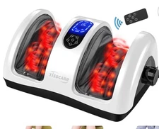 TISSCARE Shiatsu Foot Massager with Heat: Foot Massager Machine for Neuropathy,