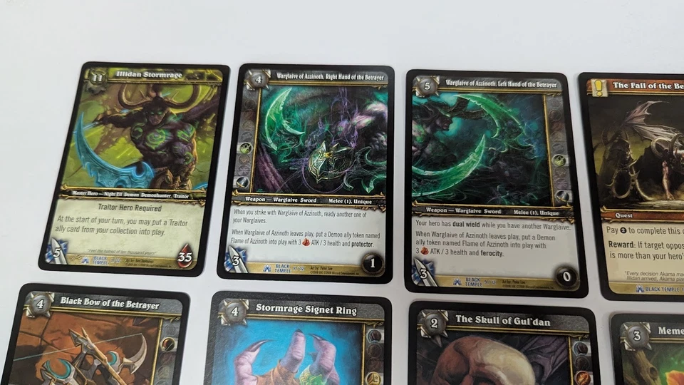 12X WOW World of Warcraft BLACK TEMPLE Treasure Pack Tournament Edition cartas Foto 2 de 4