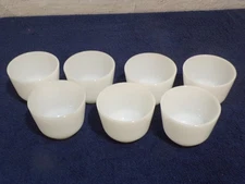 Federal USA Milk Glass Dessert Stackable Cups Set of 7