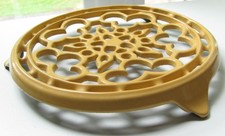 Cousances Le Creuset Yellow Marigold Cast Iron 8 1/2" Trivet Made in France