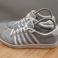 K-Swiss Women's 9.5 Low Court Pro II T CMF White/Black/White 95011-190-M Flaws