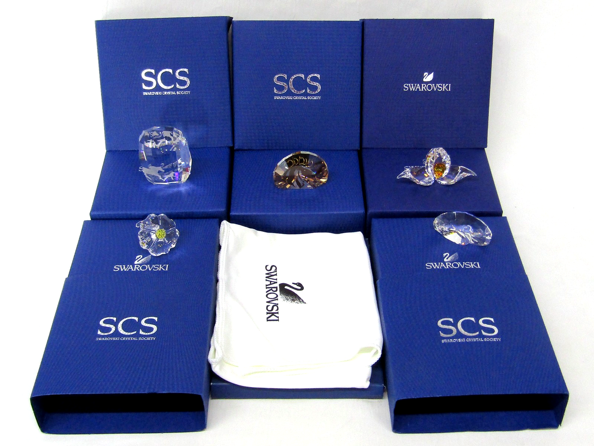 Swarovski Crystal Society Membership Gift Figurines, Lot of 5 +