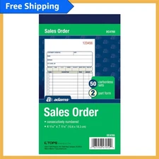 Professional Carbonless Invoice Order Book, 50 Forms, Compact Size for Business