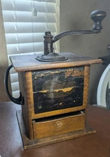 Antique Arcade Imperial Coffee Grinder/Mill Dovetailed Wood
