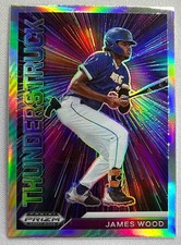 2021 Panini Baseball Prizm Draft Picks James Wood Refractor Thunderstruck #T-JW